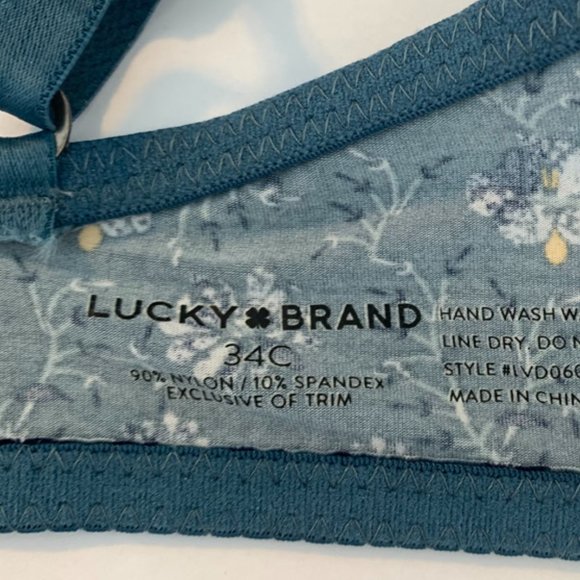 Lucky Brand Blue Floral Demi Bra - Picture 6 of 7